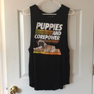 Puppies and Corepower exclusive muscle tank